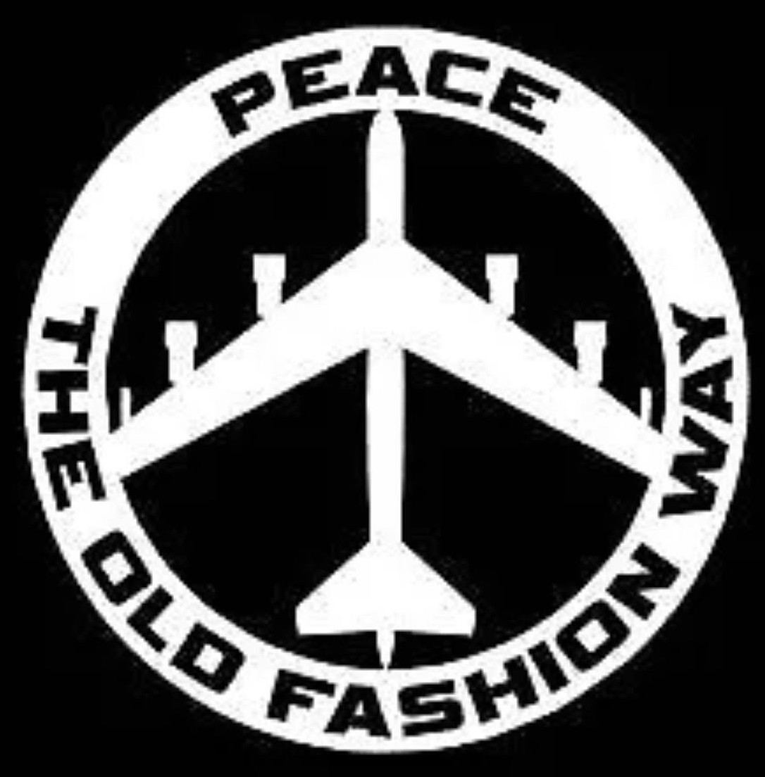 Peace the old fashion way emblem